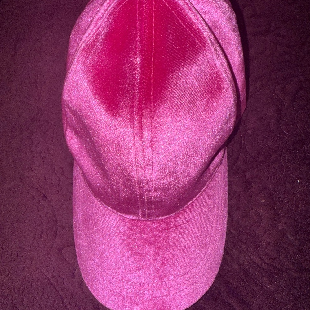 Pink Velvet Women's Cap - Picture 6 of 6